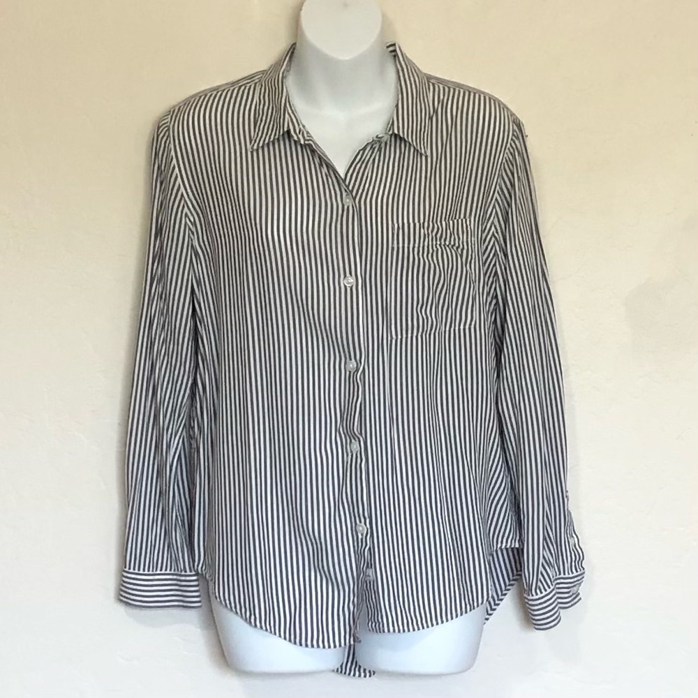 Rails Aly Button Front Blouse Belize Stripe Top S… - image 3